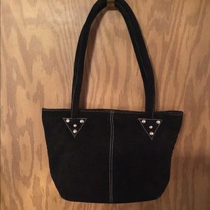 Black Suede shoulder bag